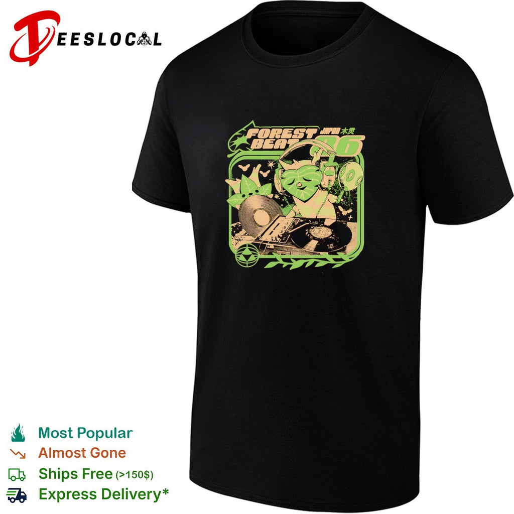 Forest Beat Japan frog DJ turntables music art shirt Unisex