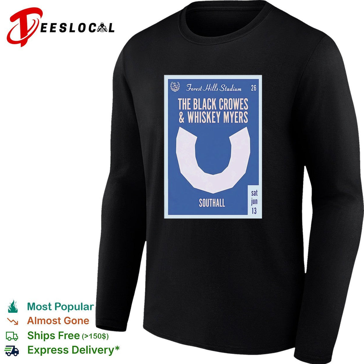 Forest Hills Two rock acts horseshoe Stadium June Southall concert poster art shirt Unisex