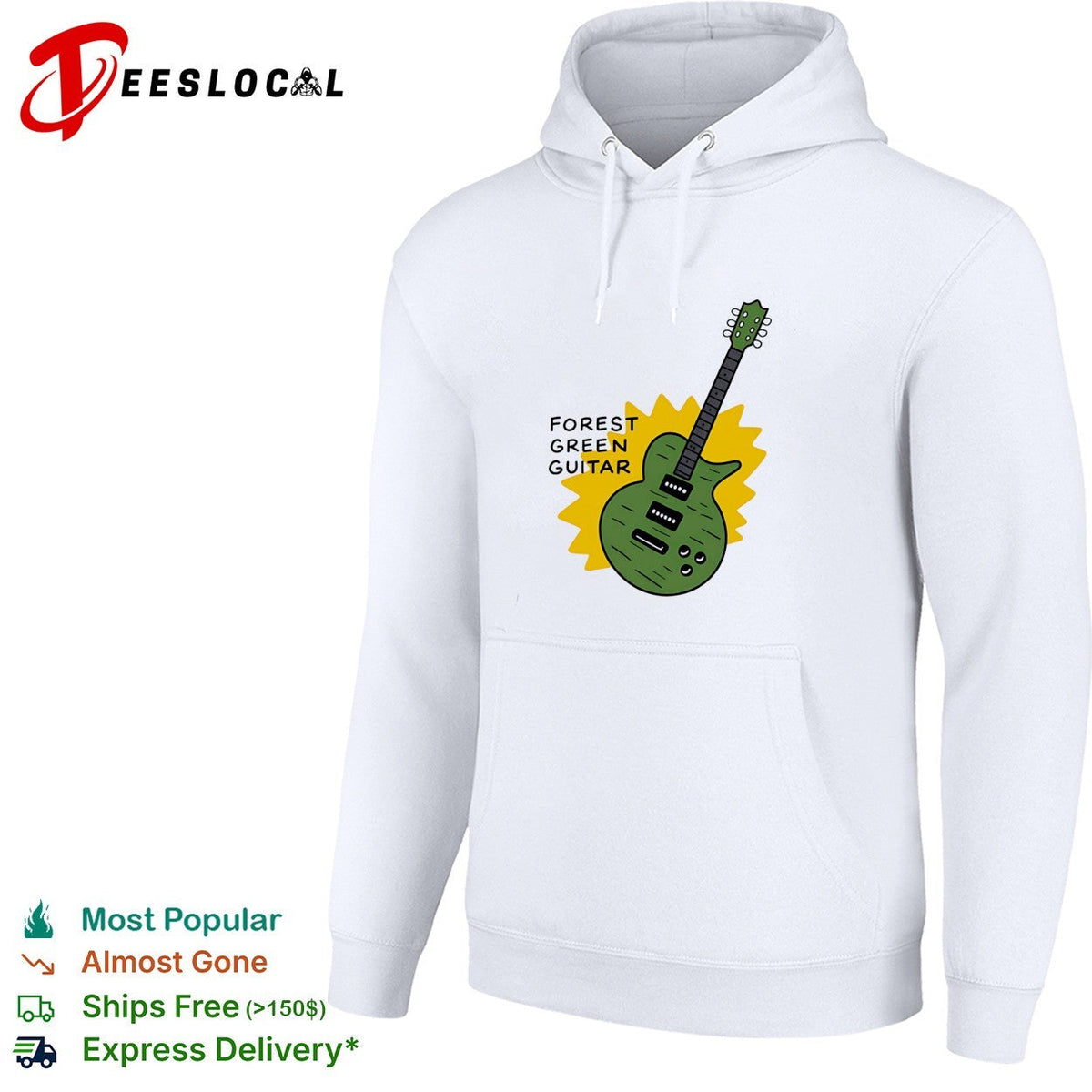 Forest green guitar vintage shirt Unisex