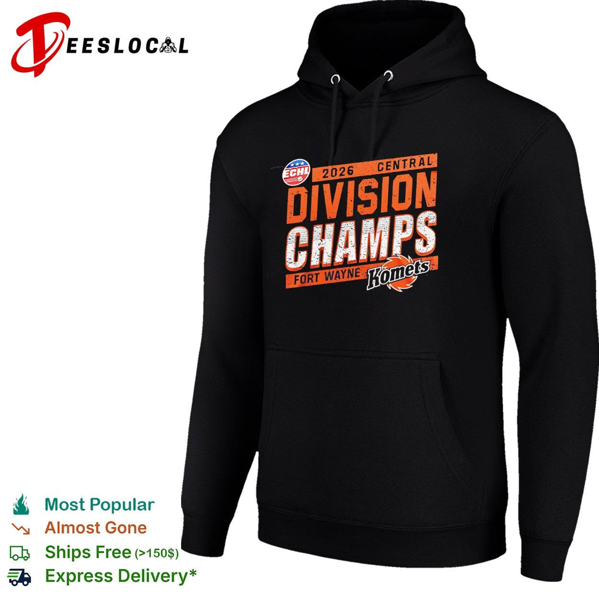 Fort Wayne Komets 2026 Central Division Champs ECHL Hockey League Champion shirt Unisex