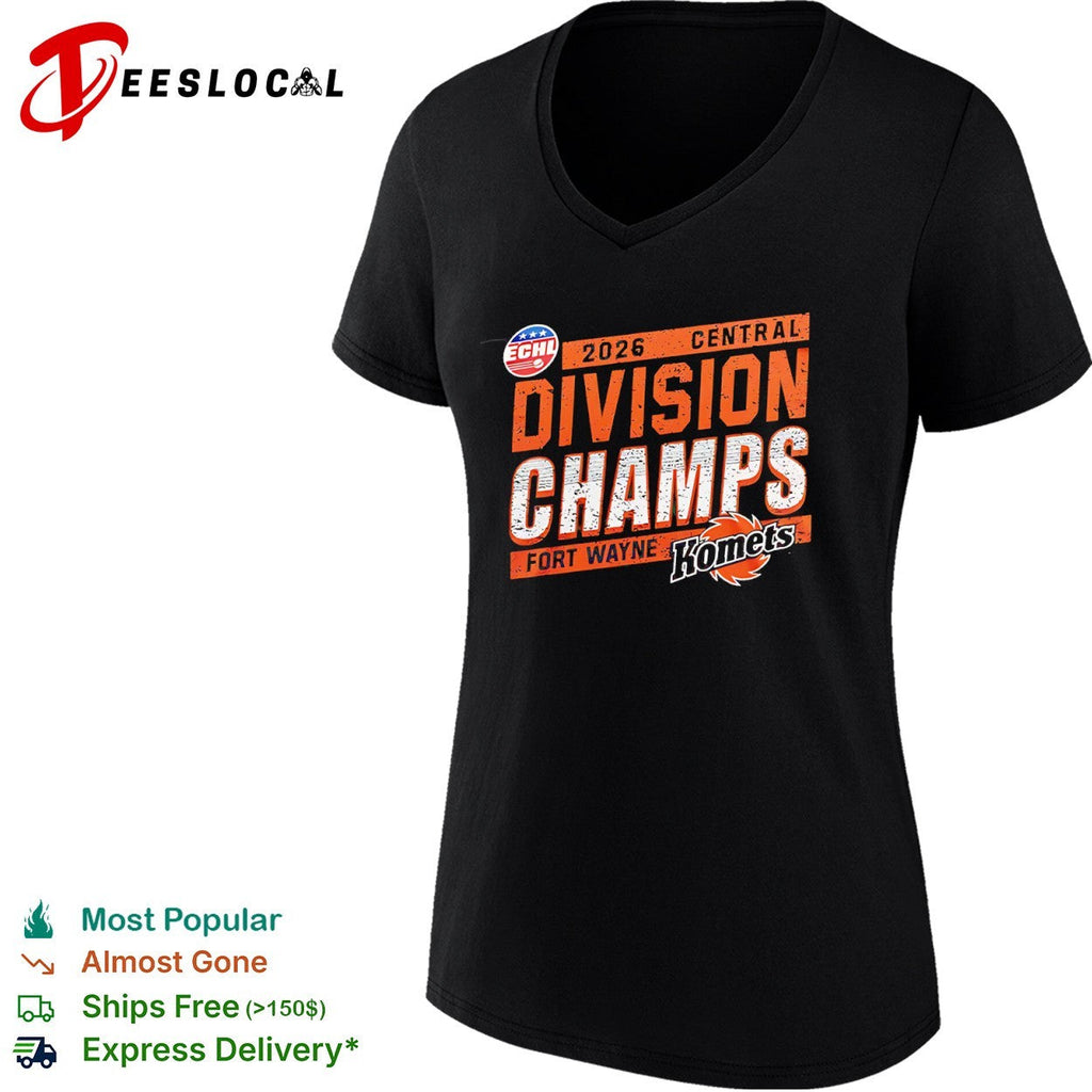 Fort Wayne Komets 2026 Central Division Champs ECHL Hockey League Champion shirt Unisex
