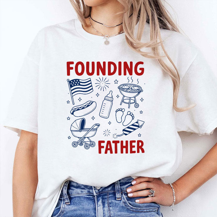 Founding Father 4th Of July Couple T Shirt Unisex