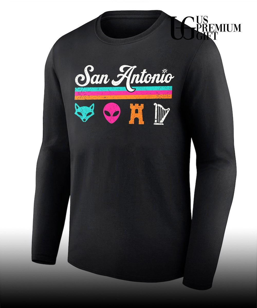 Fox Alien Castle Harp San Antonio Spurs NBA shirt Unisex