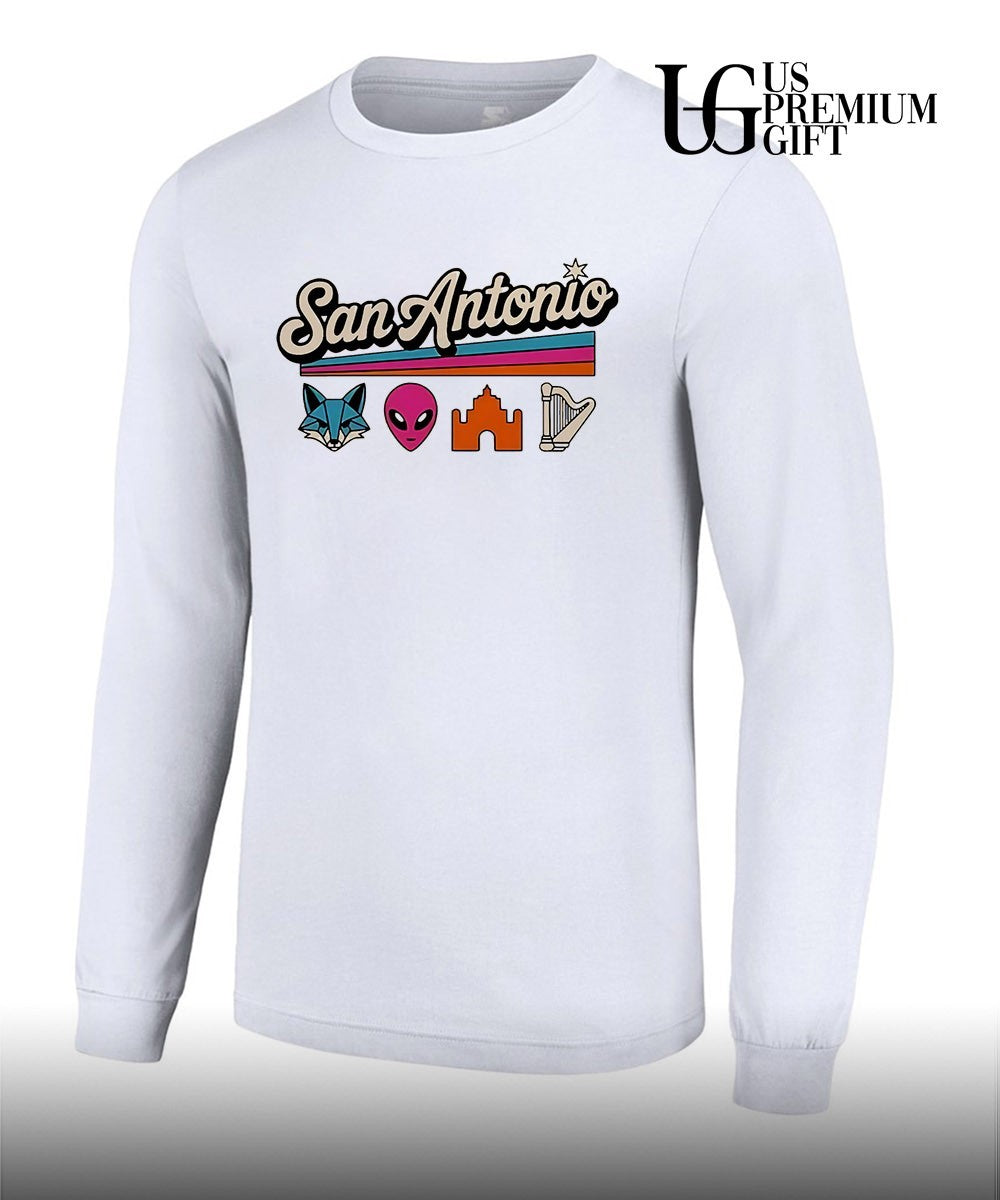 Fox Alien Castle Harper Big 4 Icons San Antonio Spurs Basketball shirt Unisex