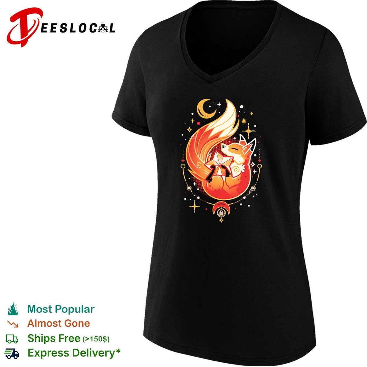 Fox Among the Stars shirt Unisex