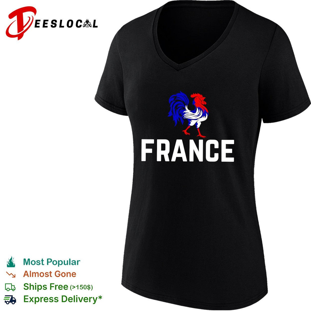 France rooster mascot strutting shirt Unisex
