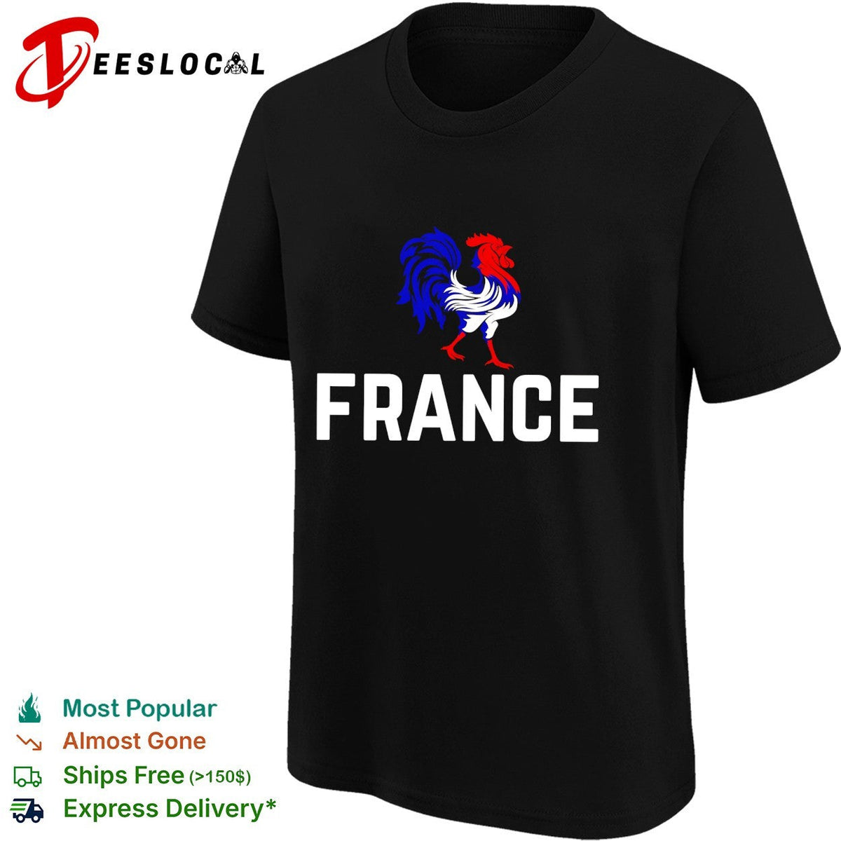 France rooster mascot strutting shirt Unisex