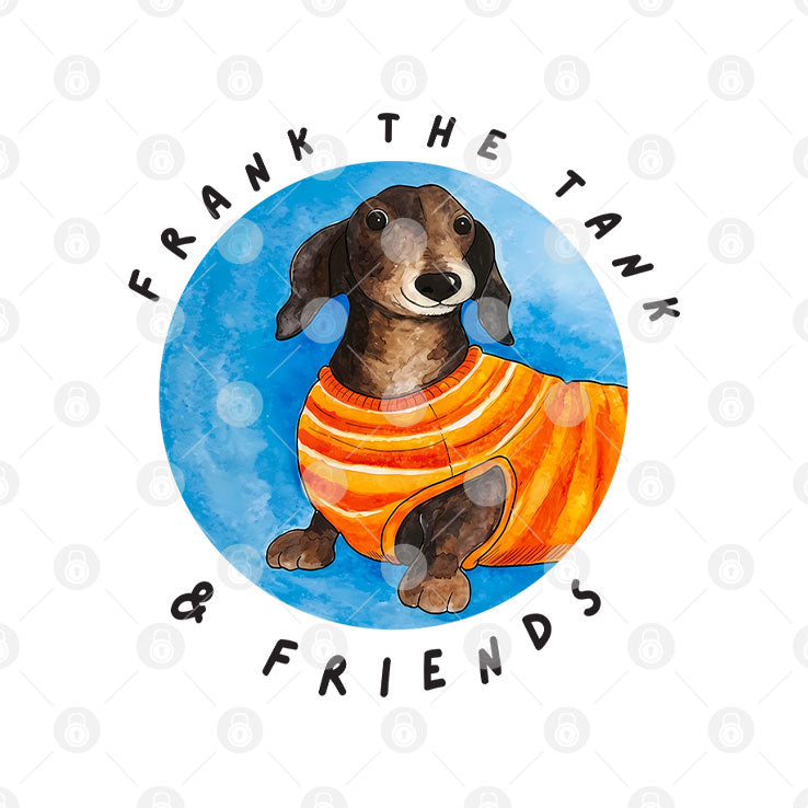 Frank The Tank & Friends Dachshund T Shirt Unisex