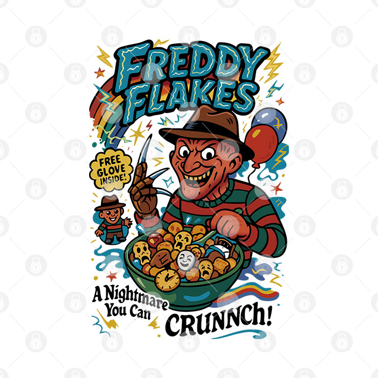 Freddy Flakes Free Glove Inside A Nightmare You Can Crunnch Shirt Unisex
