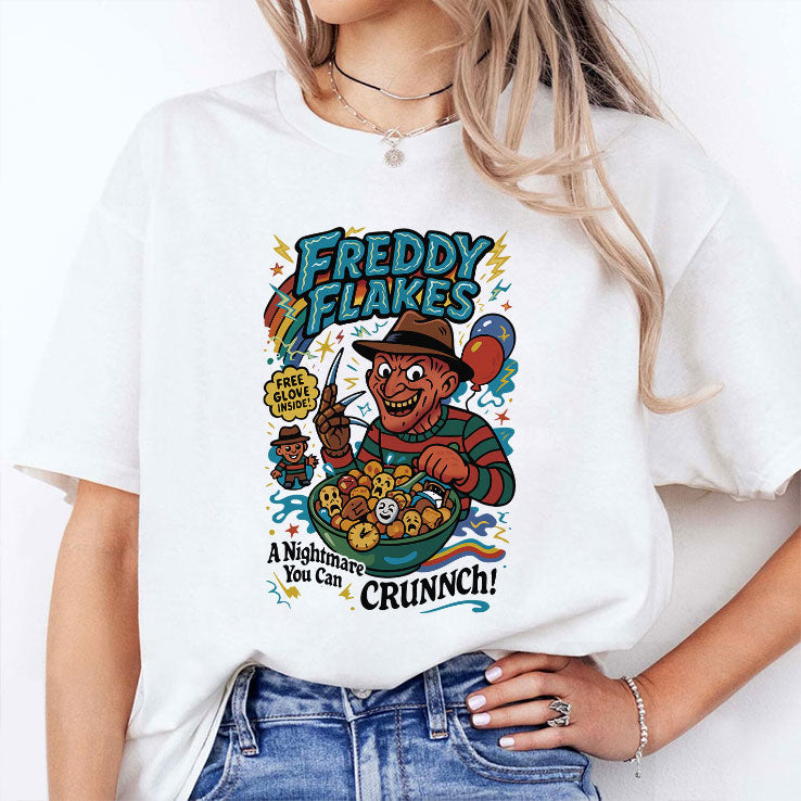 Freddy Flakes Free Glove Inside A Nightmare You Can Crunnch Shirt Unisex