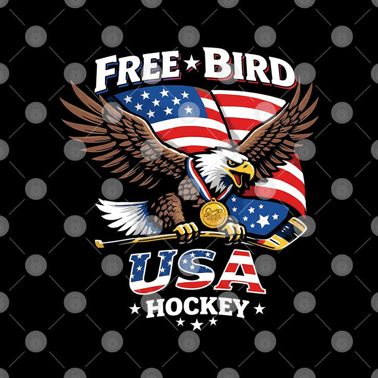 Free Bird USA Hockey Gold Medal Shirt Unisex