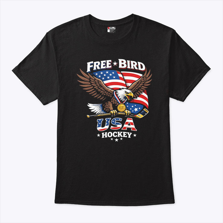 Free Bird USA Hockey Gold Medal Shirt Unisex