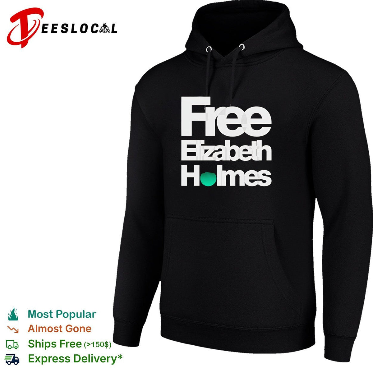 Free Elizabeth Holmes Theranos fraud text graphic shirt Unisex