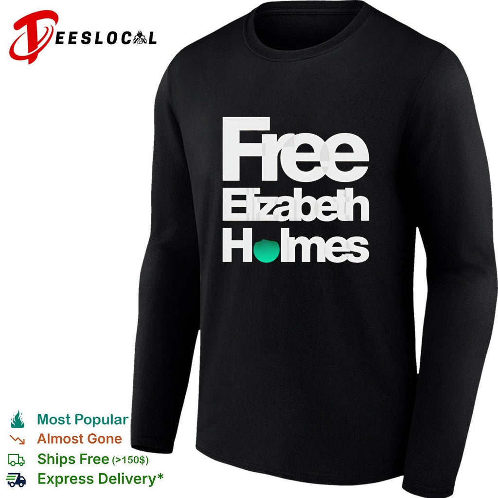 Free Elizabeth Holmes Theranos fraud text graphic shirt Unisex