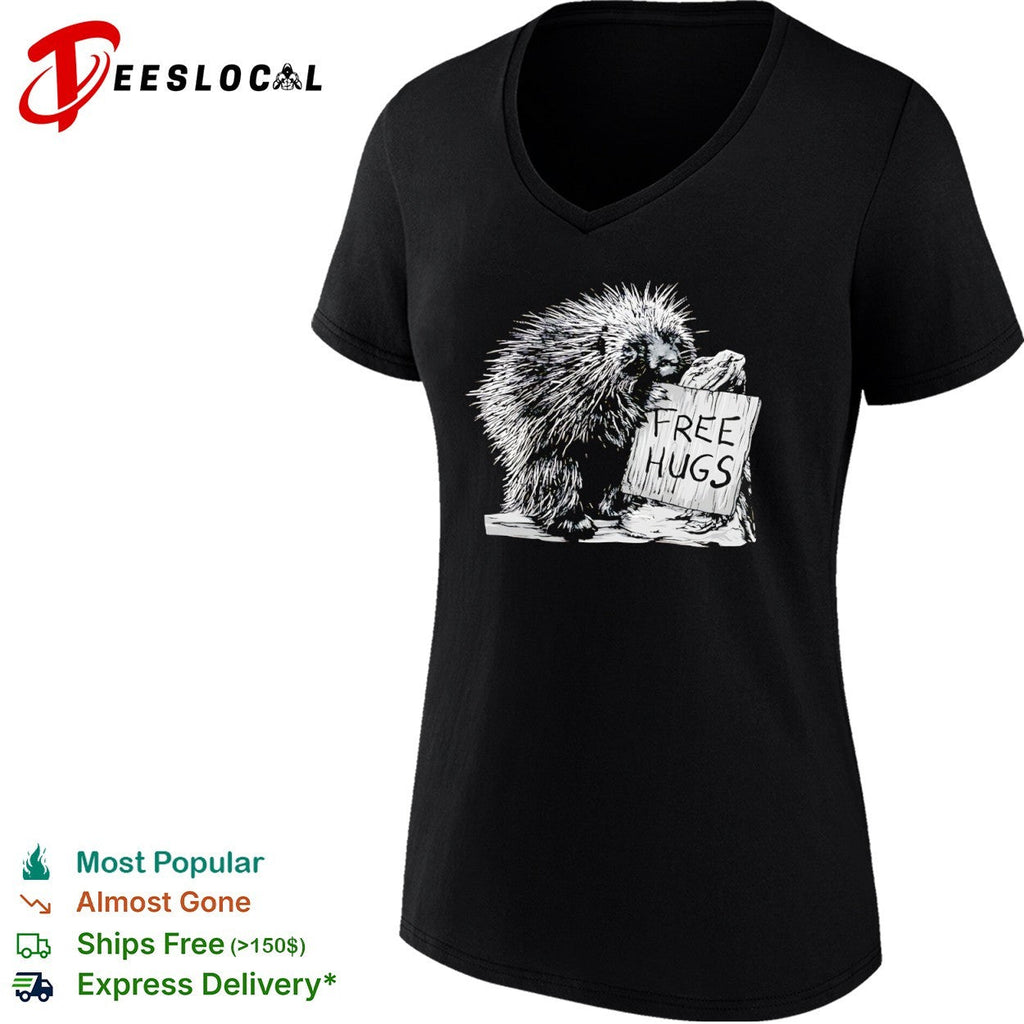 Free Hugs Porcupine Nature Wildlife Wilderness Forest Animal shirt Unisex