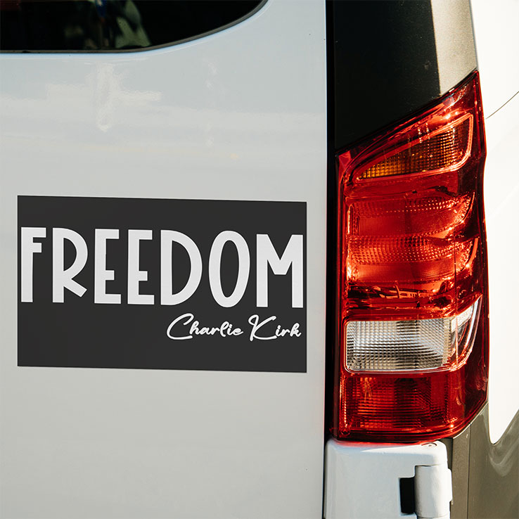Freedom Charlie Kirk Car Magnet Unisex