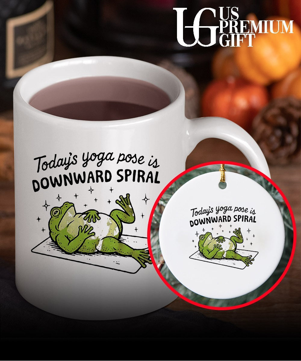 Frog Today’s yoga pose is downward spiral shirt Unisex