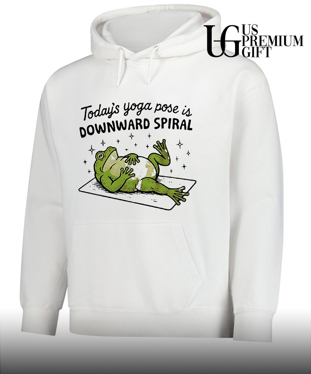 Frog Today’s yoga pose is downward spiral shirt Unisex