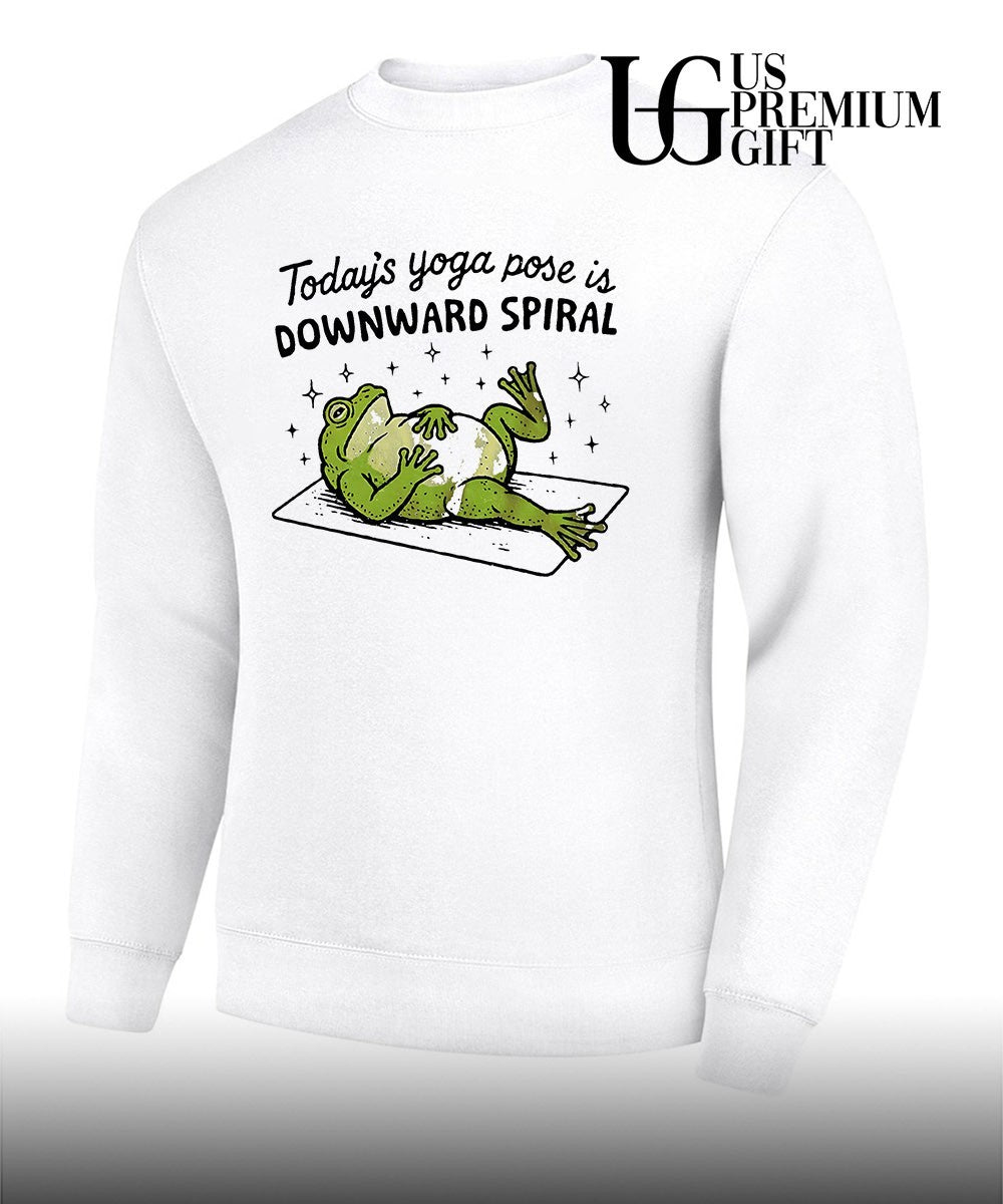 Frog Today’s yoga pose is downward spiral shirt Unisex