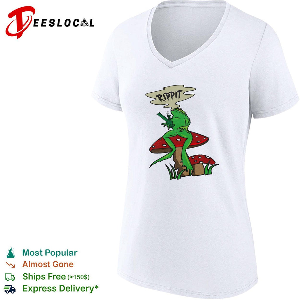 Frog holding gun rippit shirt Unisex