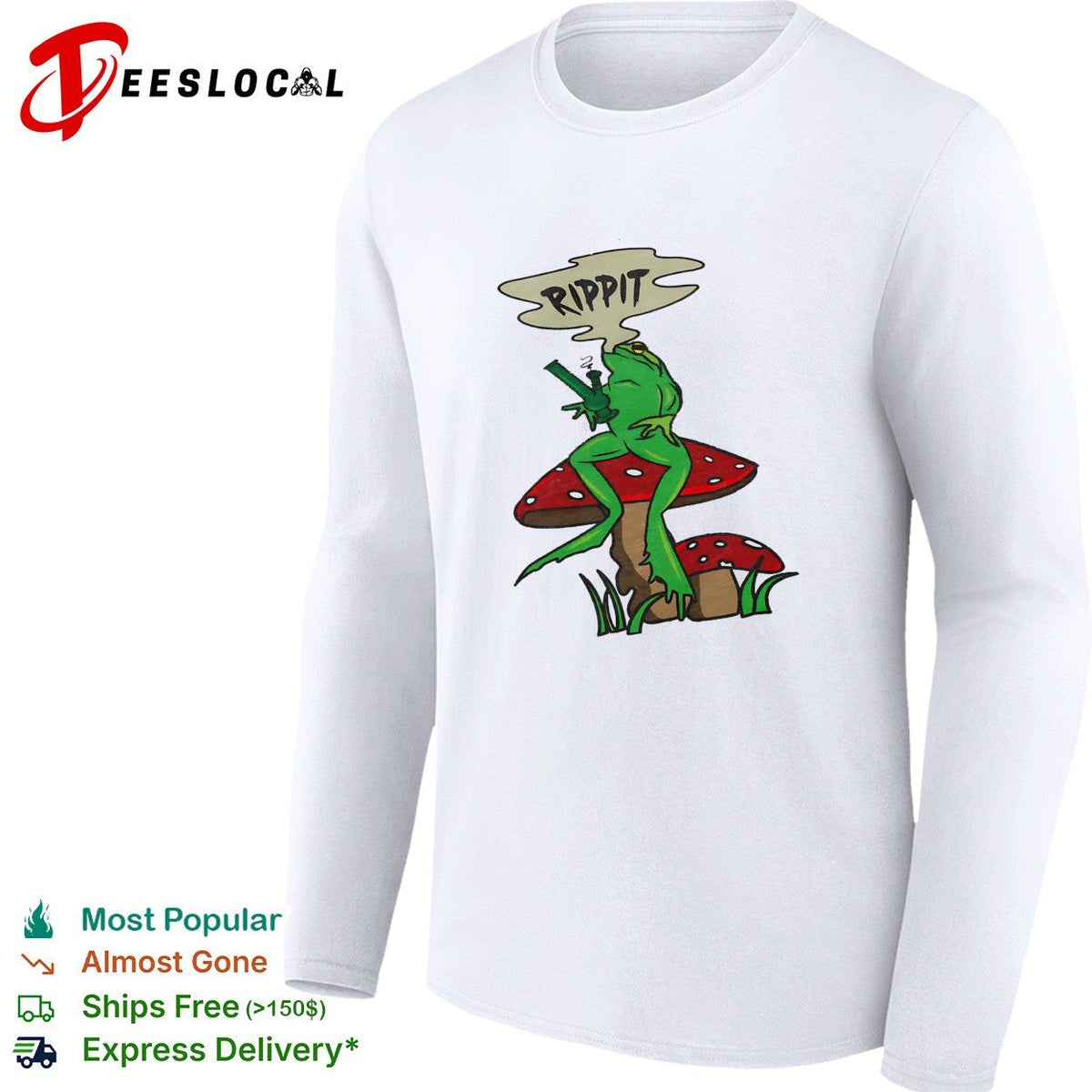 Frog holding gun rippit shirt Unisex