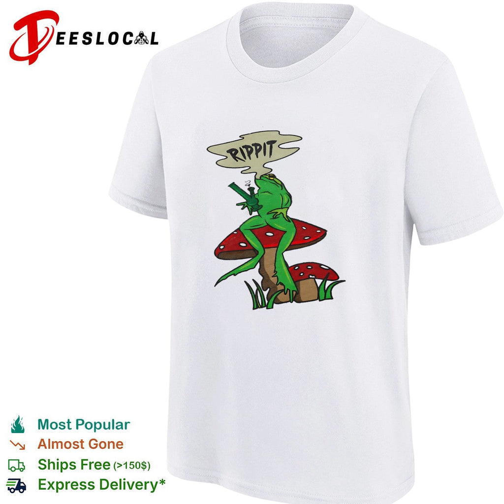 Frog holding gun rippit shirt Unisex
