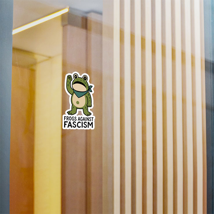 Frogs Against Fascism Sticker Unisex