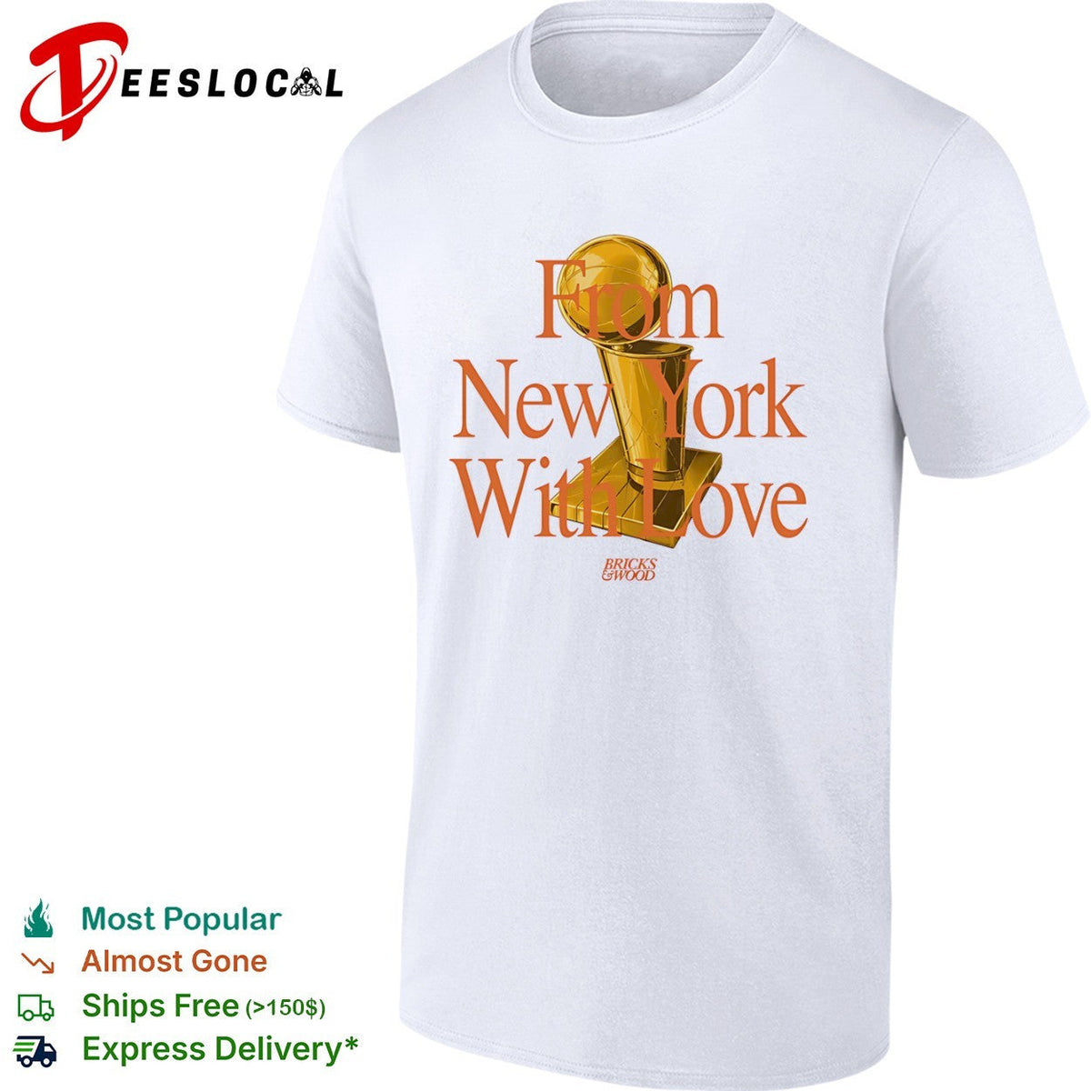From New York With Love Bricks and Wood Championship Trophy shirt Unisex