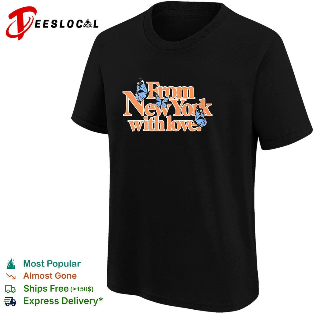 From New York with love butterflies shirt Unisex