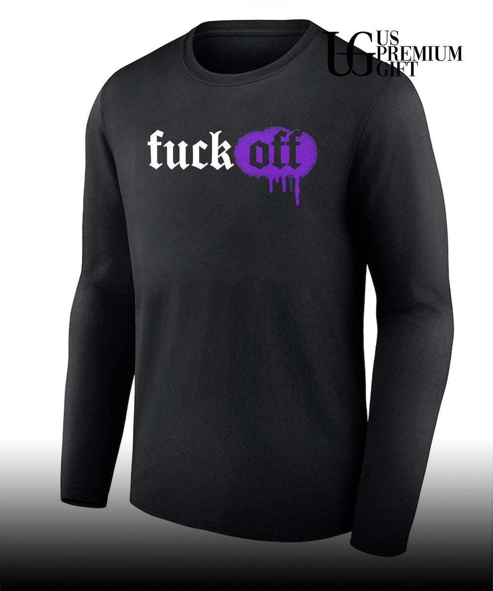 Fuck off dripping paint aesthetic shirt Unisex