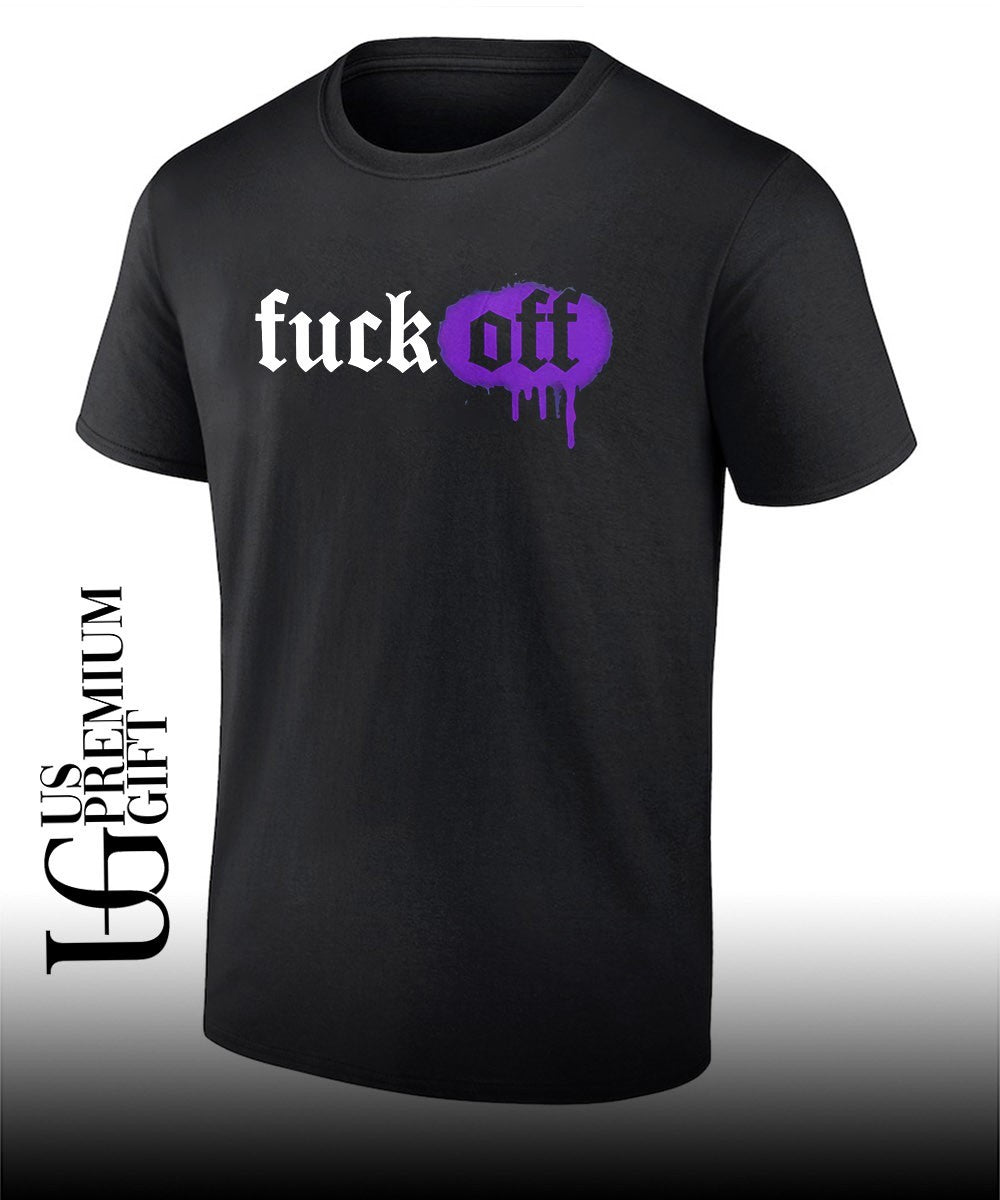 Fuck off dripping paint aesthetic shirt Unisex