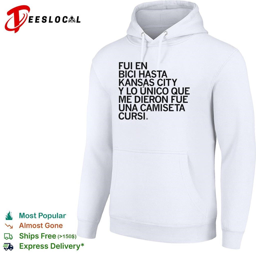 Fui en bici hasta Kansas City camiseta cursi texto shirt Unisex
