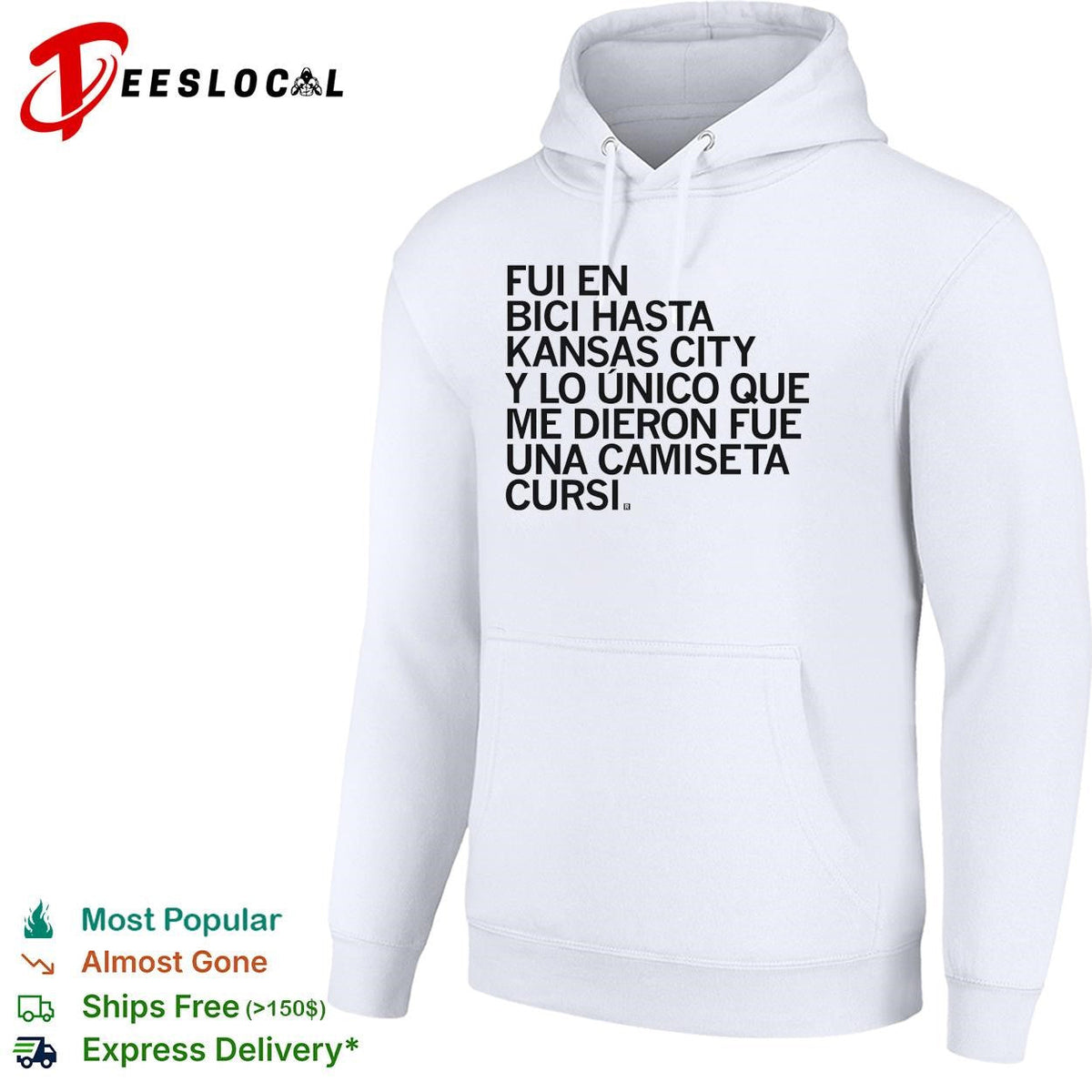 Fui en bici hasta Kansas City camiseta cursi texto shirt Unisex