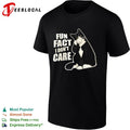 Fun fact i dont care tuxedo cat drinking coffee apparel shirt Unisex