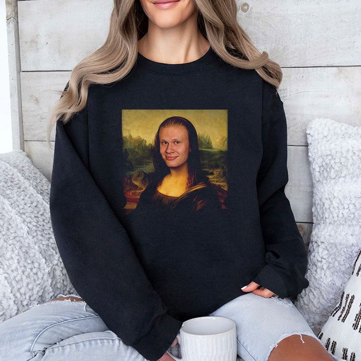 Funny Erling Haaland Meme Mona Lisa Shirt Unisex
