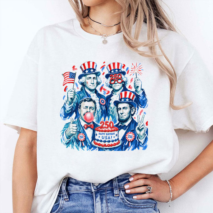 Funny Founding Fathers America 250th Anniversary Shirt Unisex