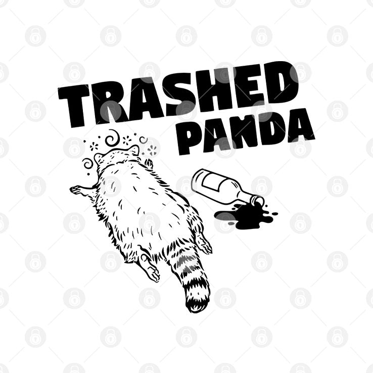 Funny Trashed Panda Raccoon Gets Drunk T Shirt Unisex