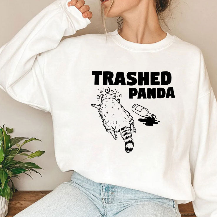 Funny Trashed Panda Raccoon Gets Drunk T Shirt Unisex
