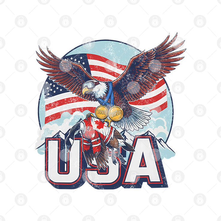 Funny USA Ice Hockey Eagle USA Champions 2026 Shirt Unisex