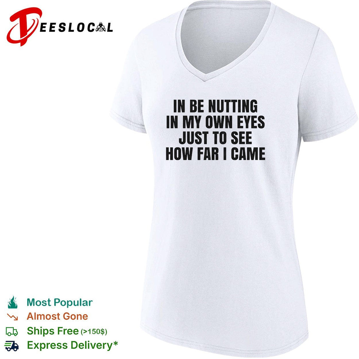 Funny adult humor bold text white background shirt Unisex