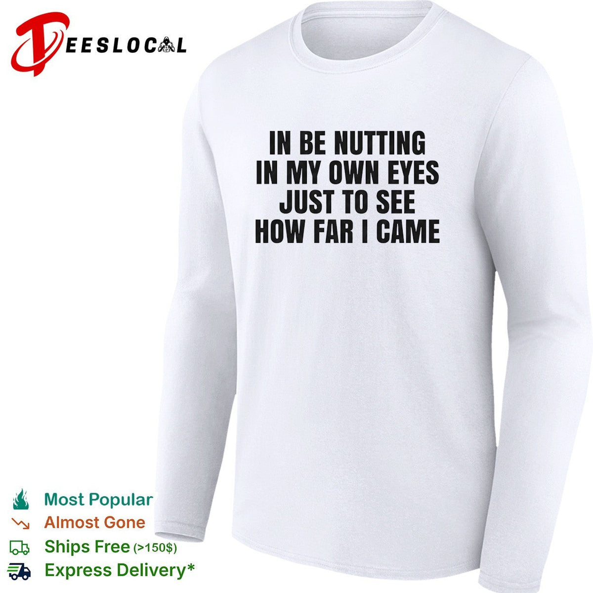 Funny adult humor bold text white background shirt Unisex