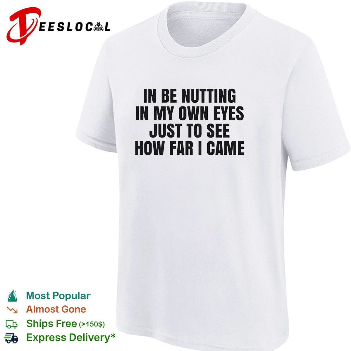 Funny adult humor bold text white background shirt Unisex