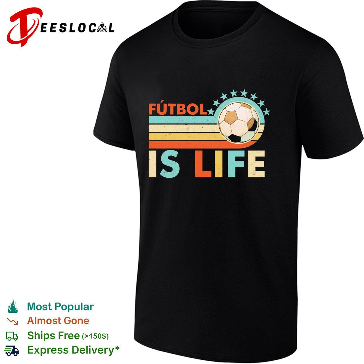 Futbol is life football vintage shirt Unisex