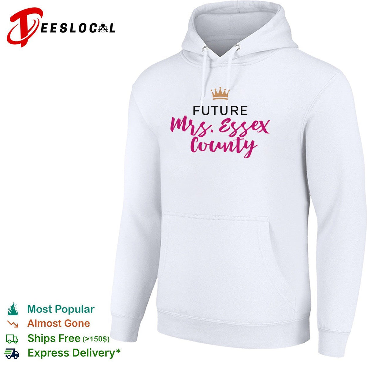 Future Mrs Essex County Crown Logo for Engagement Party and Wedding Anniversary shirt Unisex