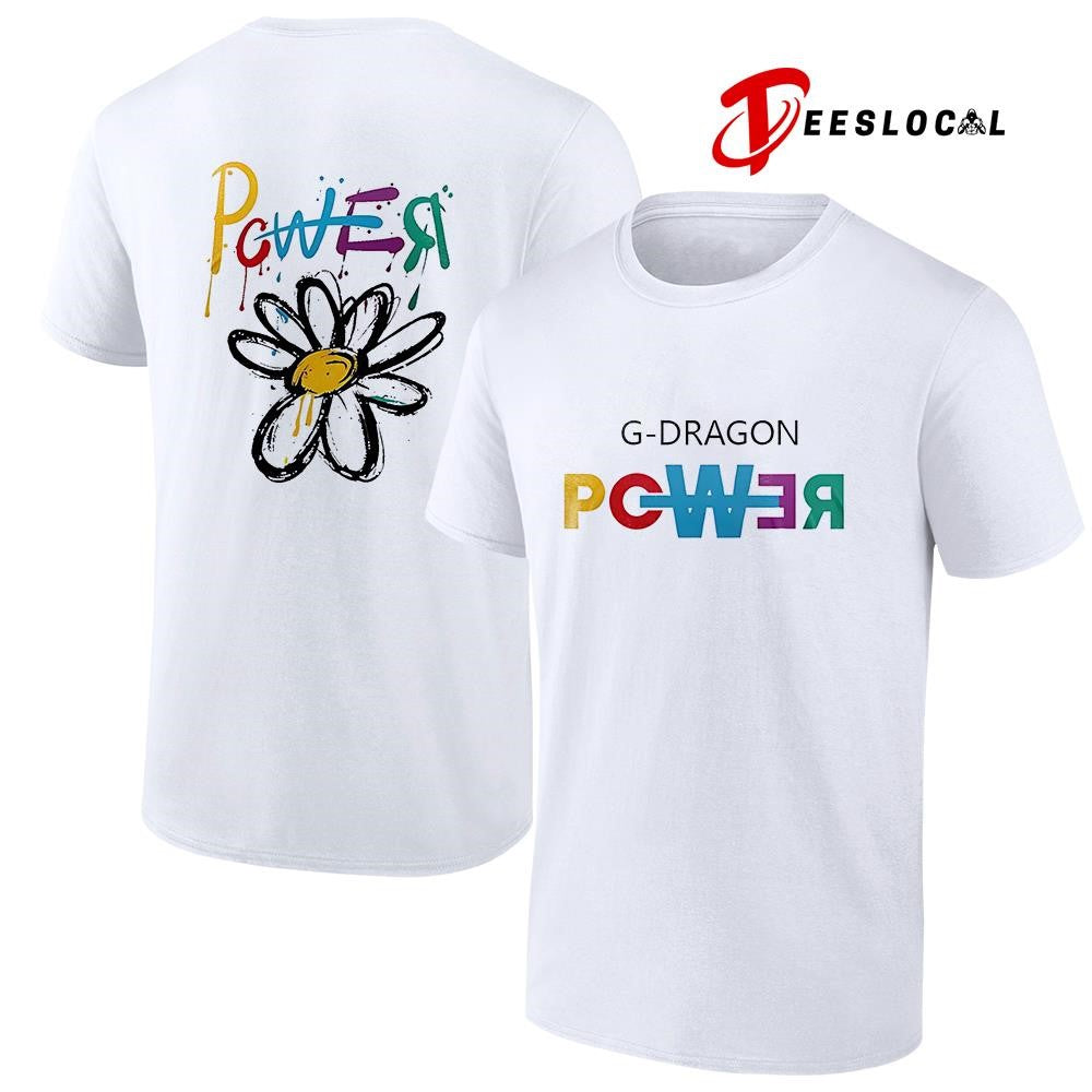 G Dragon Power world tour flower handraw graphic shirt Unisex