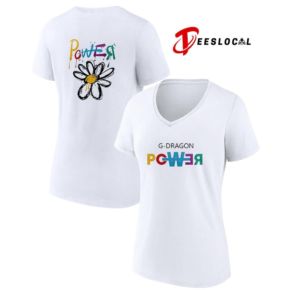 G Dragon Power world tour flower handraw graphic shirt Unisex