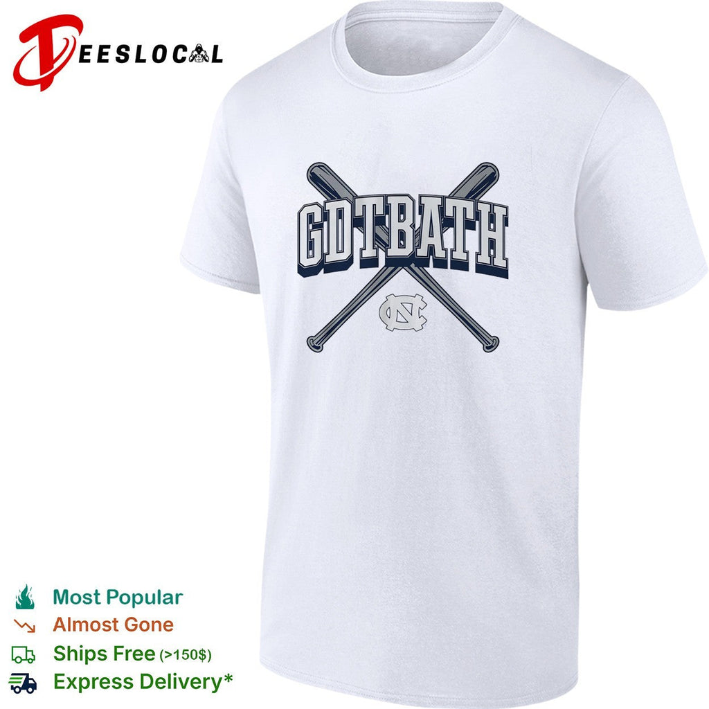 GDTBATH North Carolina Tar Heels crossed bats fan slogan shirt Unisex