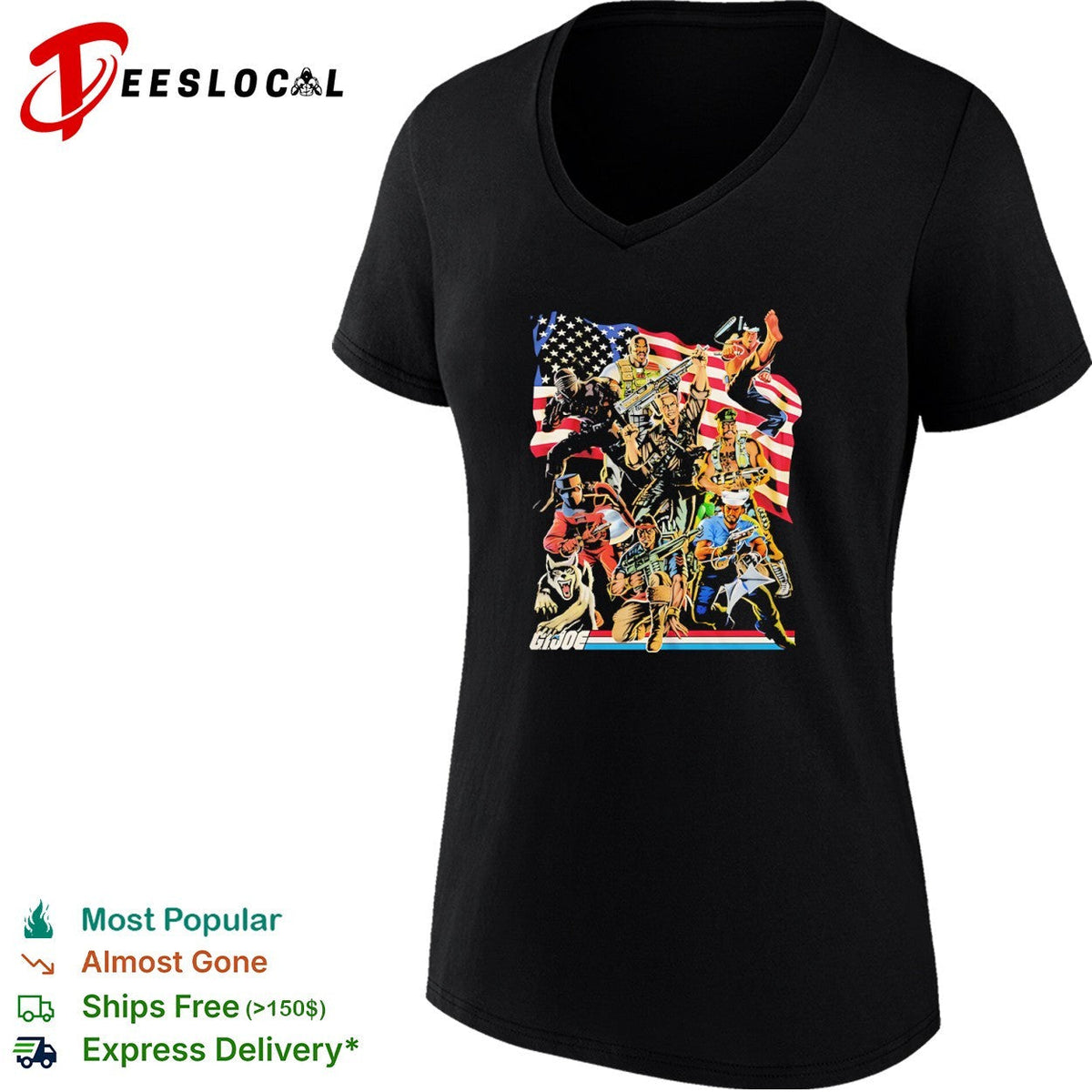 GI Joe American flag shirt Unisex