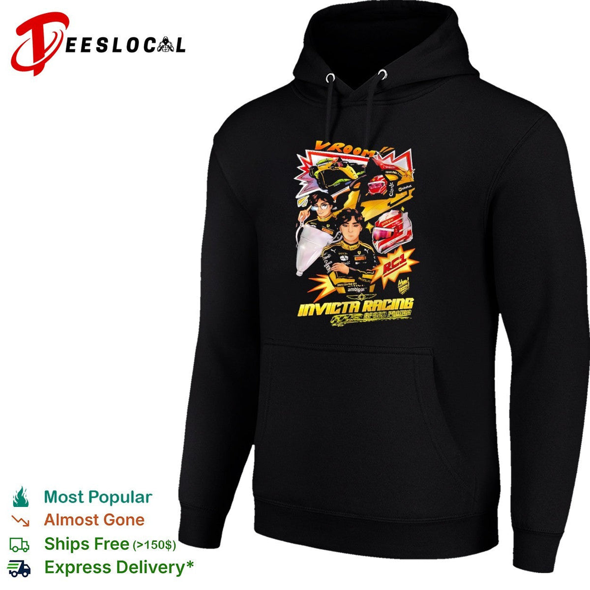 Gabriel Bortoleto Invicta Racing Vroom RC1 Formula 2 shirt Unisex