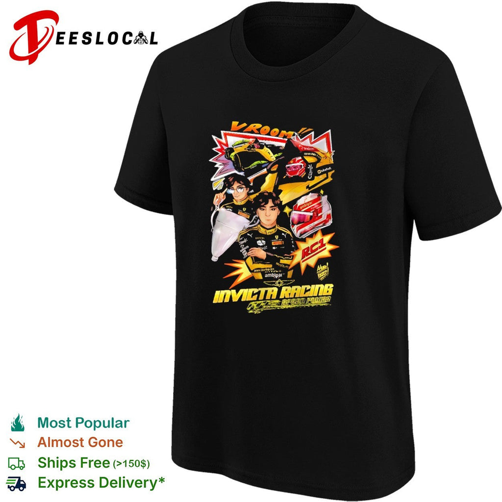 Gabriel Bortoleto Invicta Racing Vroom RC1 Formula 2 shirt Unisex